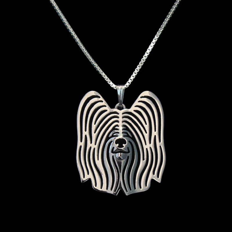 

New Unique Romantic Gold Silver Color Skye Terrier Pendant Necklace Hunger Games Necklace Women Best Friend Choker