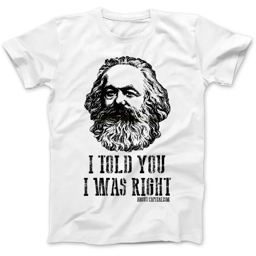 New Fashion Cool Casual T Shirts 2019 Summer Karl Marx Capitalism Communism T-Shirt 100% Cotton Socialism Marxism | Мужская одежда