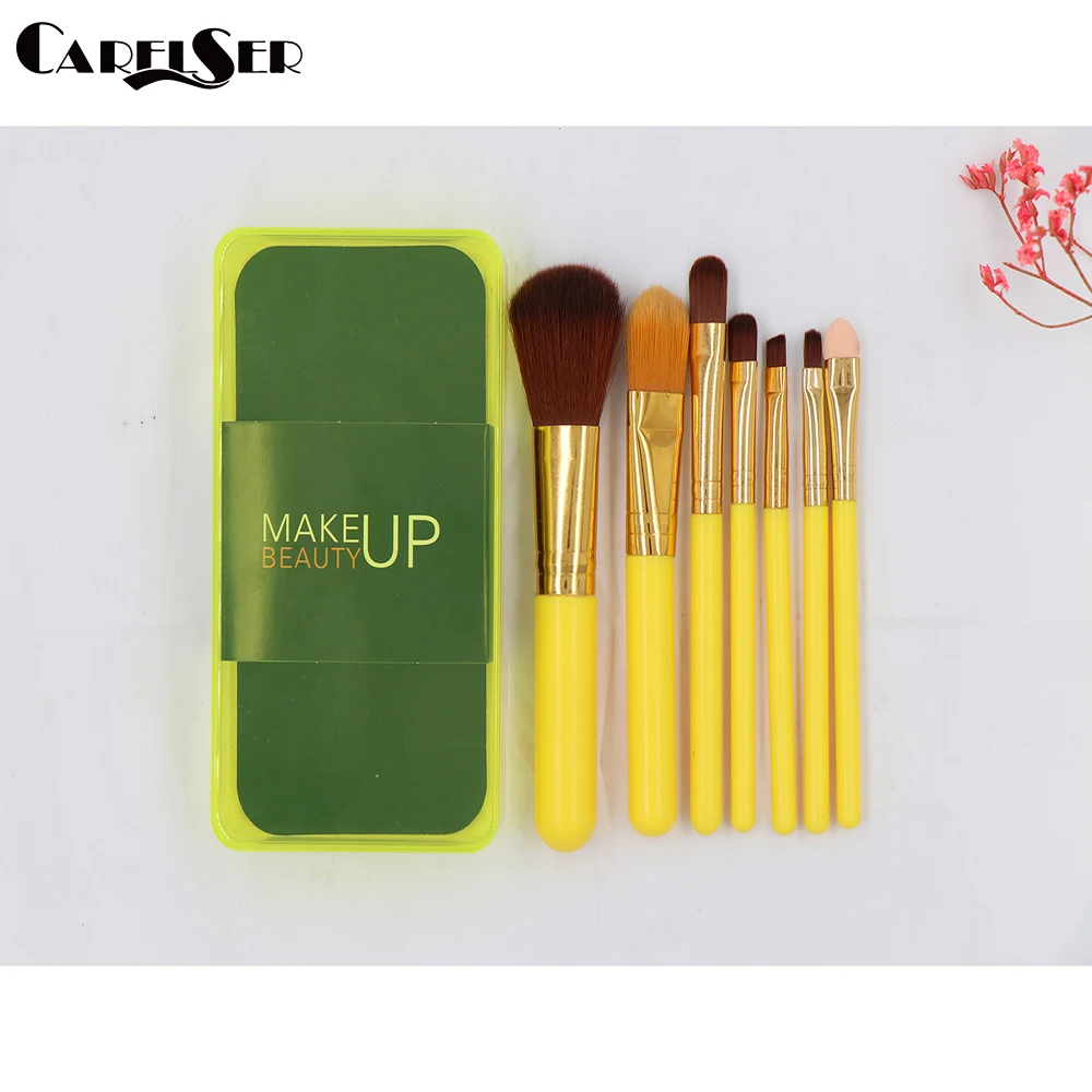 

CARELSER 7Pcs 2019new Makeup Brushes Set Pro Powder Blush Foundation Eyeshadow Eyeliner Lip Cosmetic Make up Brush Tool