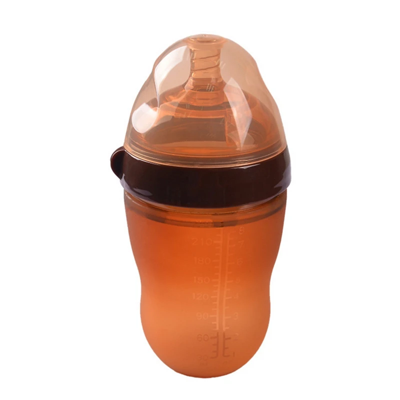 Baby Bottle Nano Silver Silicone Wide Caliber With Handle Straw Baby Feeding Bottle Maternal And Child Supplies Food Feeder Tool