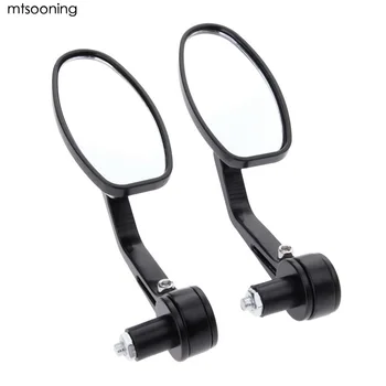 

mtsooning 7/8" 22mm Motorcycle Rear View Mirrors Handlebar Bar End Mirror Side Red Grip New Universal For Cafe Racer Street Moto
