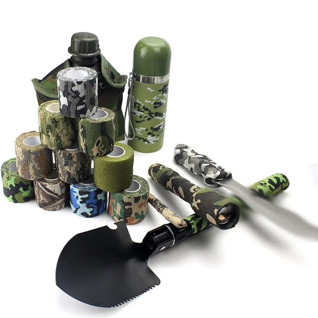 

5cmx220cm Army Camo Outdoor Disguise Hunting Durable Camouflage Stealth Tape Waterproof Wrap For Airsoft Riflescope Camera Lens