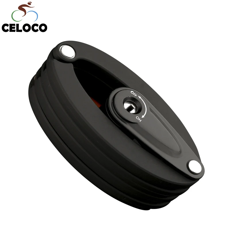

Bicycle Chain Locks With Tail Light Anti-Theft Mini Folding Cycle Cable Lock Motorcycle Security Keys Alloy Steel Alarm For Bike