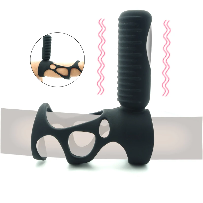 Silicone Vibrating Penis male Ring G Spot Stimulation Cock Vibrator Delay Ejaculation Intimate Erotic Sex Toys for Couples Men | Красота и