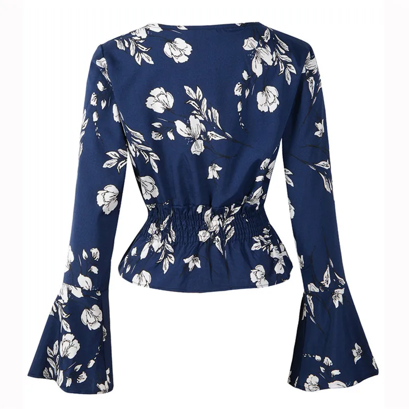 Mujer manga larga estampado Floral manga corta Tops blusa Camisa Ropa De Mujer Verano Camisa De Mujer Blusas De Mujer De Moda Camisa # A2