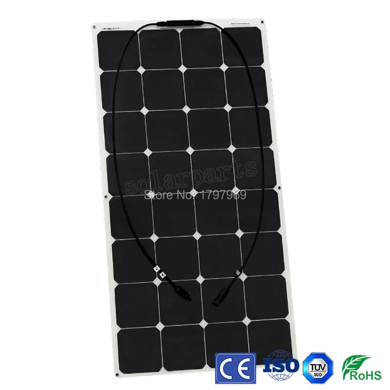 

XINPUGUANG 2PCS 100W 12V flexible solar panel solar module cell for Nomadic RV yacht boat camping outdoor Breeding charger