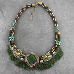 Мода 2018 г. Allay цепи ручной работы ткачество для женщин кос ювелирное ожерелье себе ожерелья для мужчин хорошее качество Вечерние партии