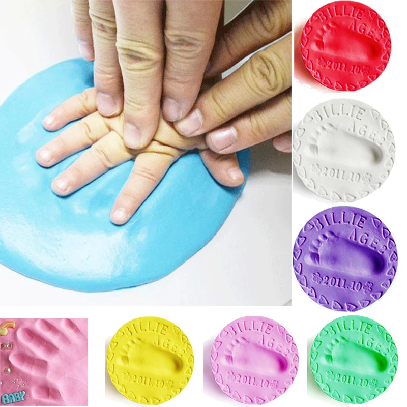 Super Soft Air Drying Clay Baby Handprint Footprint Imprint Kit Casting Print ca