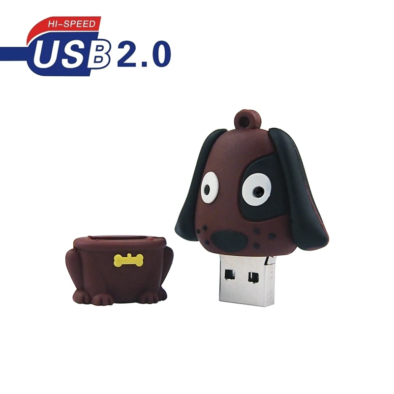 Флэш-накопитель usb мультфильм usb флэш-накопитель животных Собака карта памяти Флешка 128 МБ 4 ГБ 8 ГБ 16 ГБ 32 ГБ 64 Гб U диск