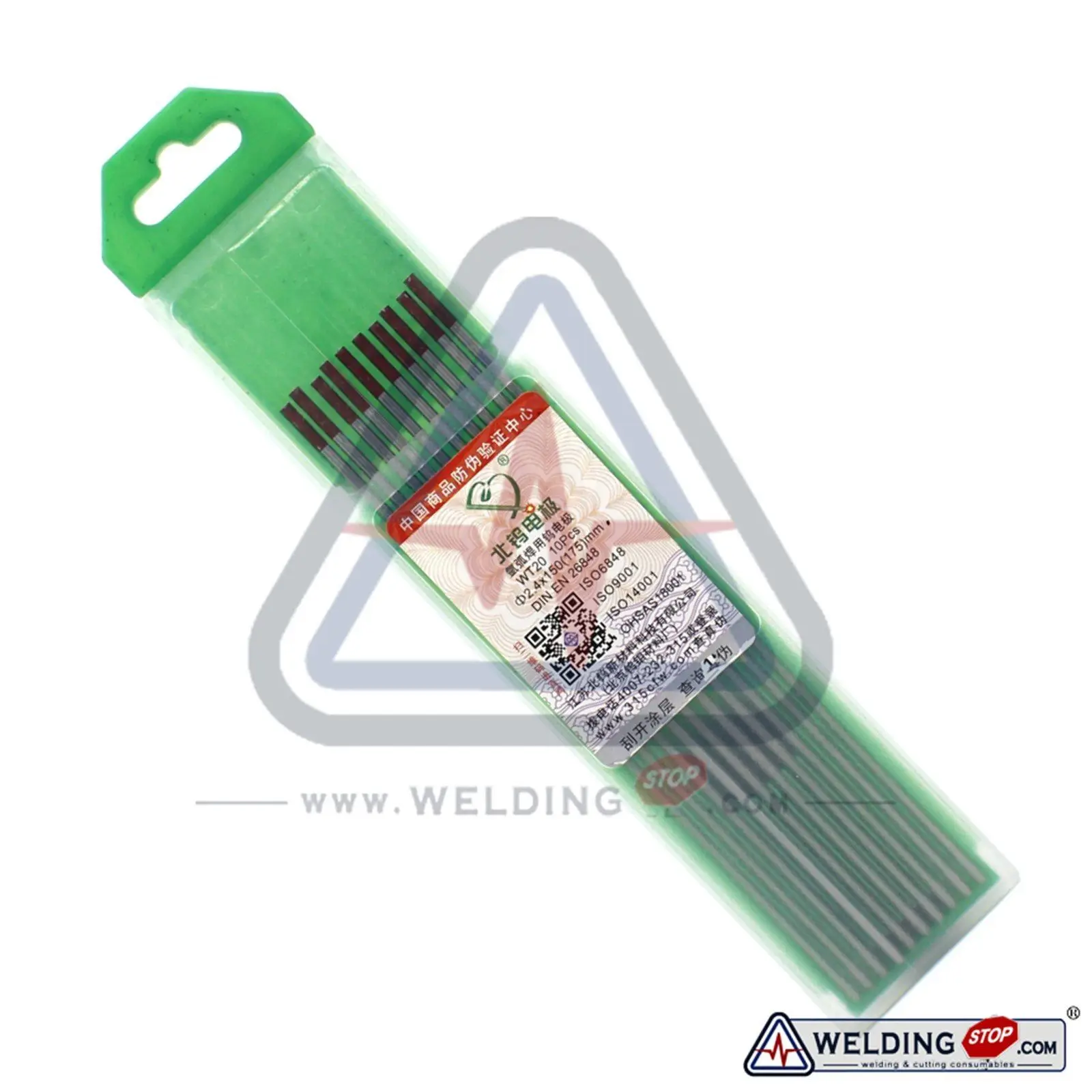 WT20 TIG Welding Tungsten Electrode 2 Thoriated 2.4 x 150mm 3/32" x 6