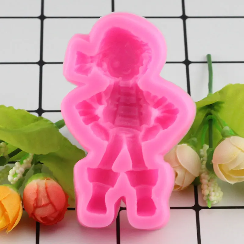Mujiang 3D мальчик силиконовые формы для торта Детские вечерние инструменты для украшения тортов из мастики Пиратская кукла шоколадные конфеты Fimo глиняные формы