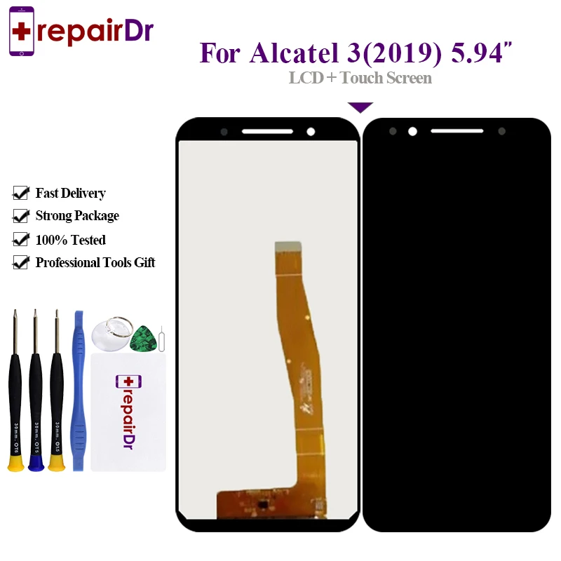 

100% Tested For Alcatel 3 2019 5053D LCD Display Screen Touch Digitizer Pantalla 5053Y Display For Alcatel 3 2019 Lcd with tools