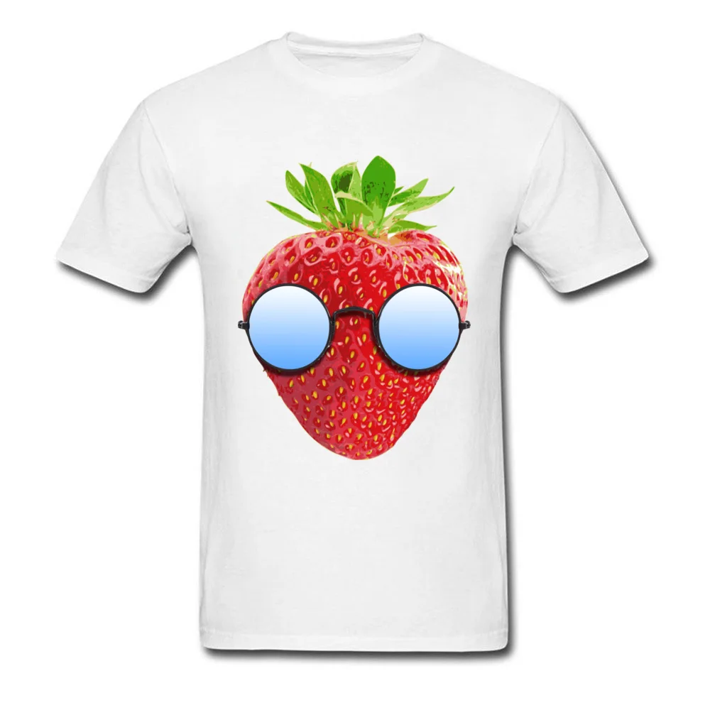Tops & Tees Cool Strawberry Autumn Rife Cool Short Sleeve 100% Cotton Round Neck Mens T-Shirt Cool Sweatshirts Cool Strawberry white