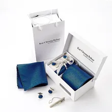Mode Manschettenknopf Krawatte Set Jacquard Krawatte Set Striped Hochzeit Krawatte Für Bräutigam Anzug Corbatas Cravata Woven Mens Krawatten ZI-ANB159