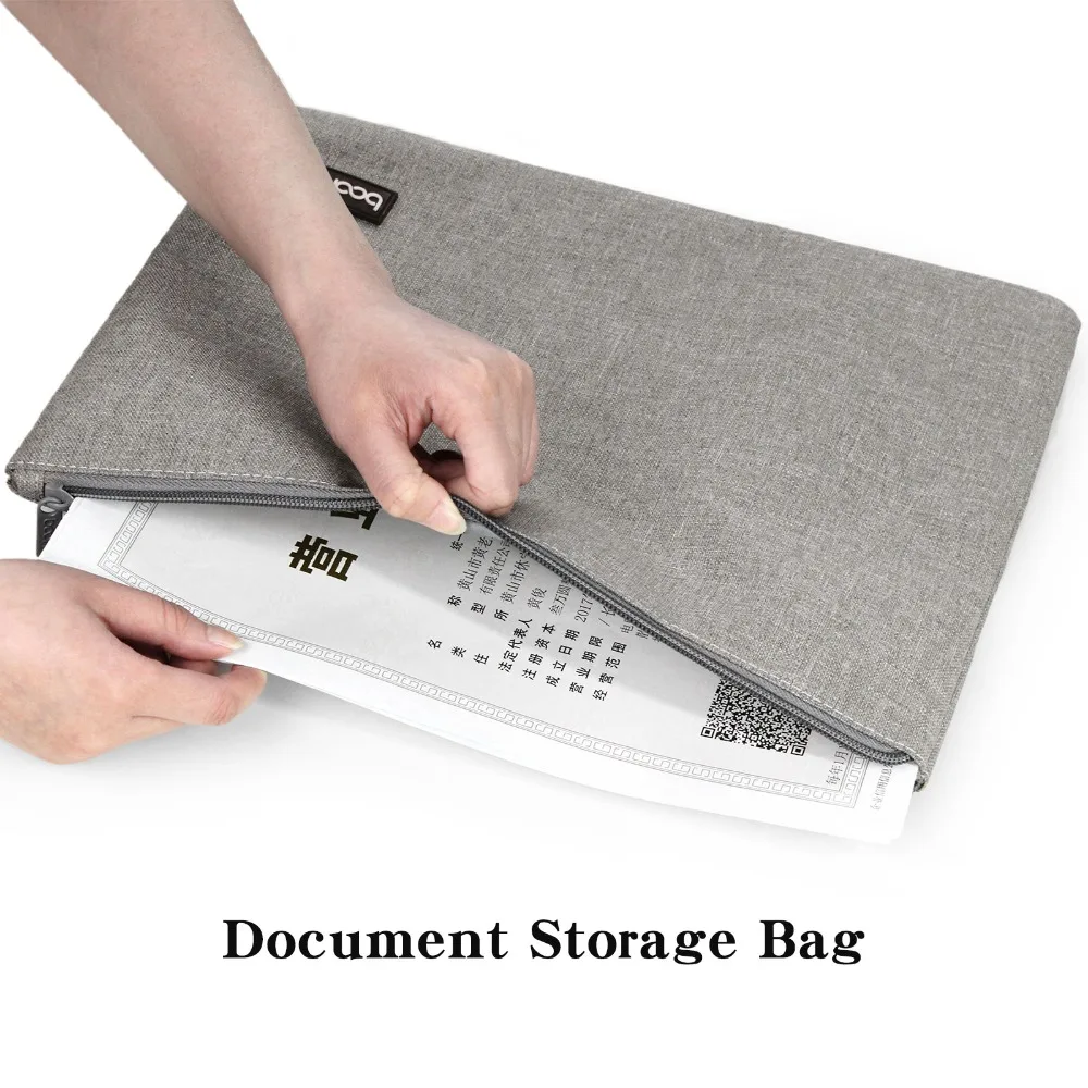 Boona Single& Dual Oxford Waterproof Document Bag Organizer Papers Storage Pouch Credential Bag Diploma Storage File Pocket