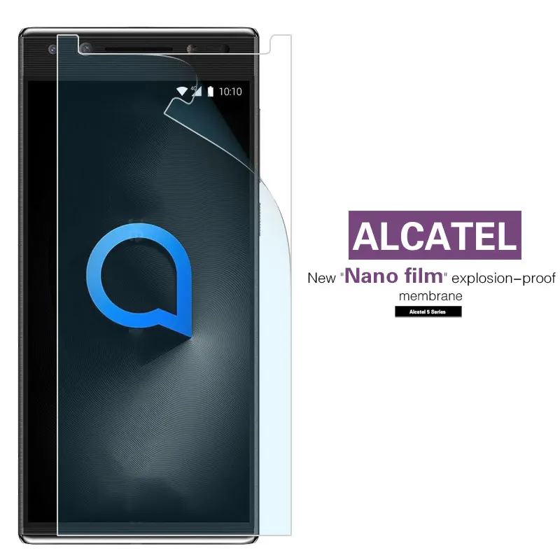 

Explosion-proof Nano soft film For Alcatel 5 5V 5086A 5060D Anti-shatter Screen Protector Films Cover with cleaning cloth