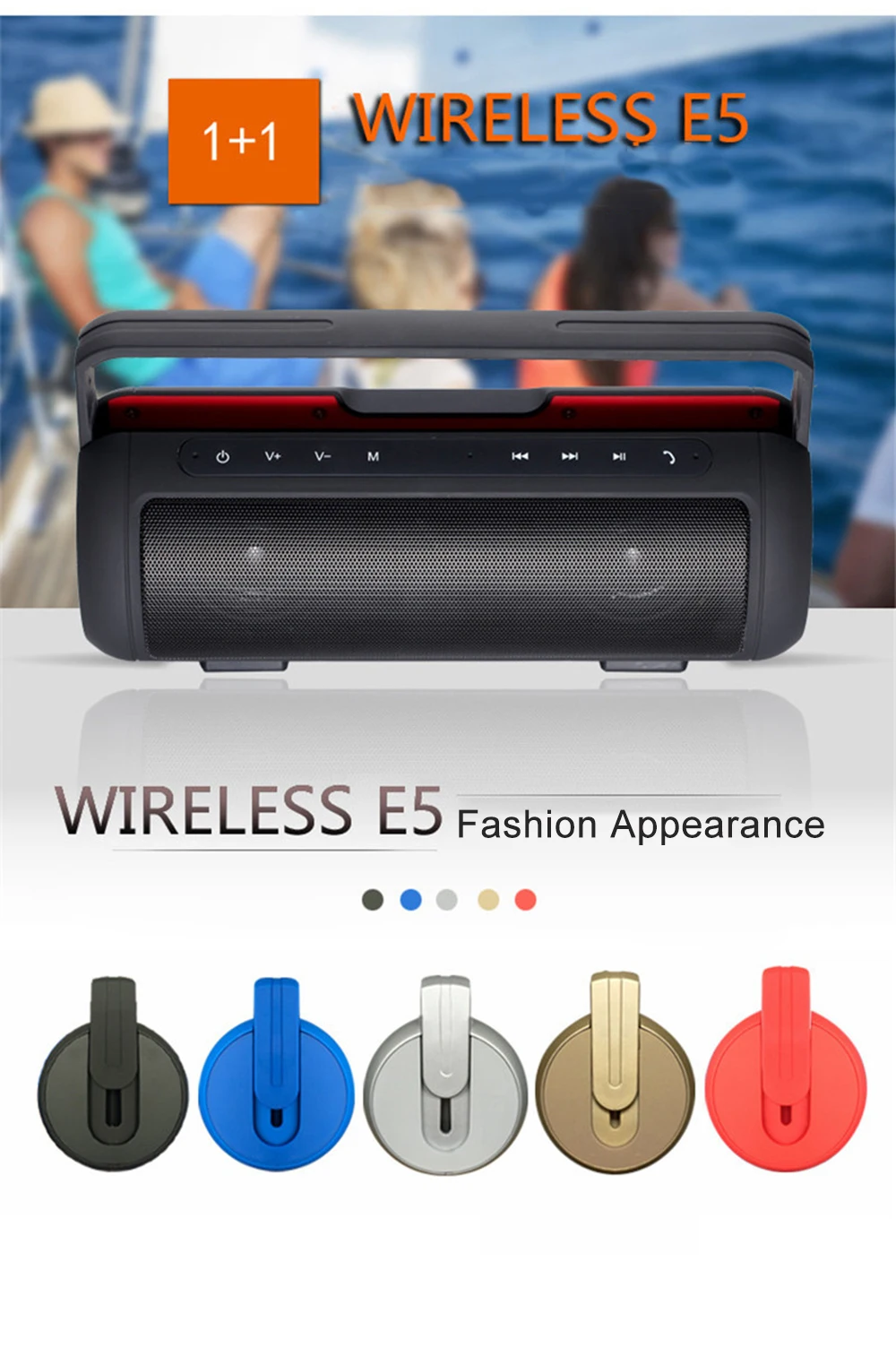 10W Sports Outdoor Waterproof Portable Bluetooth Wireless Speakers Bike Sound Box With 2000mA Power Bank Loudspeakers (16)