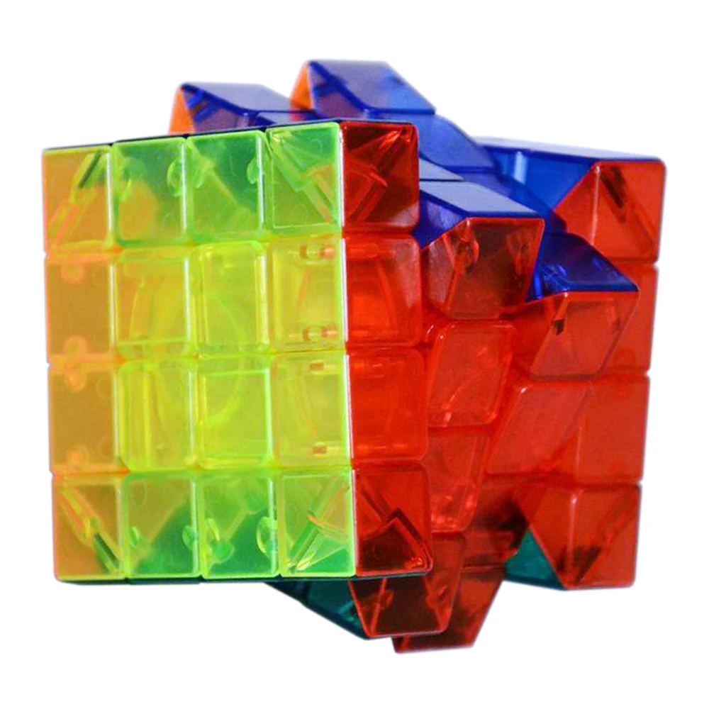 YJ 4 слоя 4*4 Pellucid игрушки Magic Cube для детей YongJun скорость гиалин Cubo Megico 4x4x4 Дети