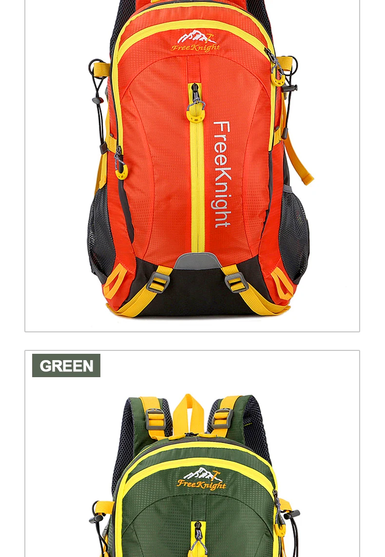 Excellent TOPTETN New outdoor bicycle equipment fitness large capacity two-color travel bag hiking waterproof scratch-resistant backpack 4