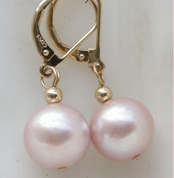 

FREE shipping> >>> z3396 11mm lavender round freshwater pearl dangle earring