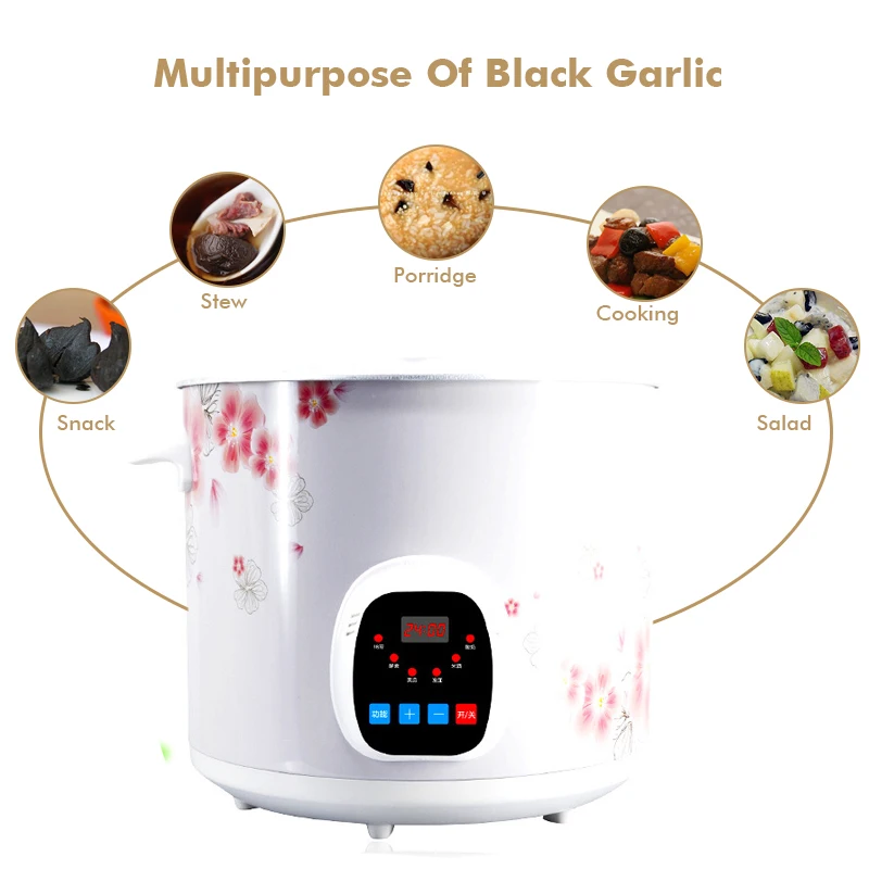 90W 6L Automatic Black Garlic Fermenter Household DIY Zymolysis Pot Maker 220V Black Garlic Fermenting Machine For Yogurt Enzym