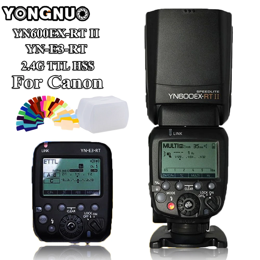 

YONGNUO YN600EX-RT II Auto Wireless HSS TTL Flash Speedlite + YN-E3-RT Flash Controller Trigger for Canon 5D3 7D 6D 70D 60D 5D