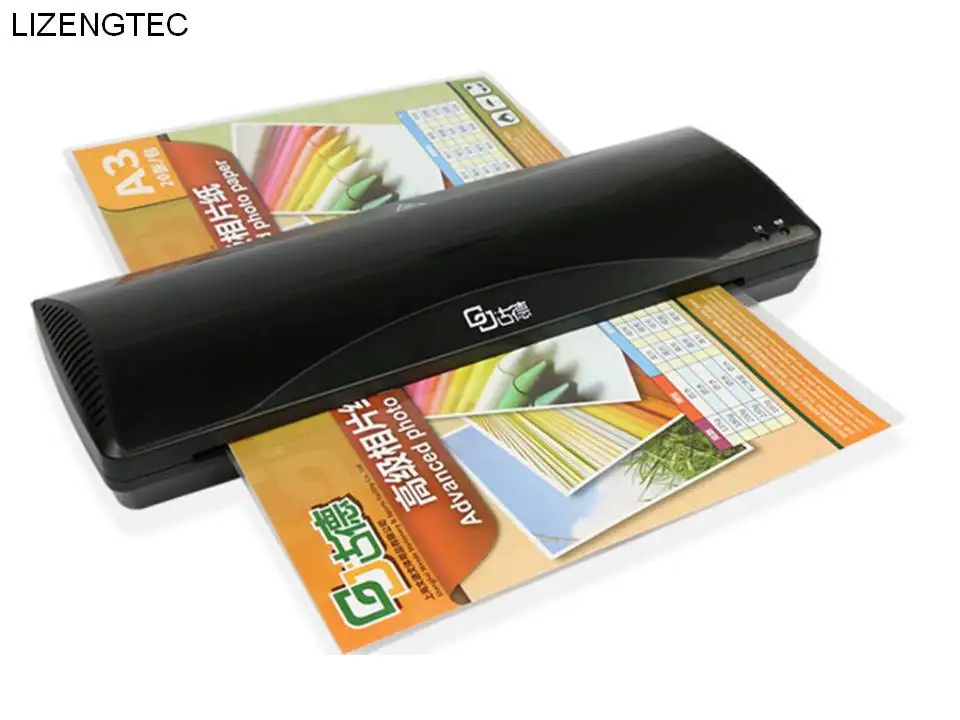 

Free Shipping LIZENGTEC New Design Professional Office Hot and Cold Roll Laminator Machine for A3 /A4 Paper Document Photo