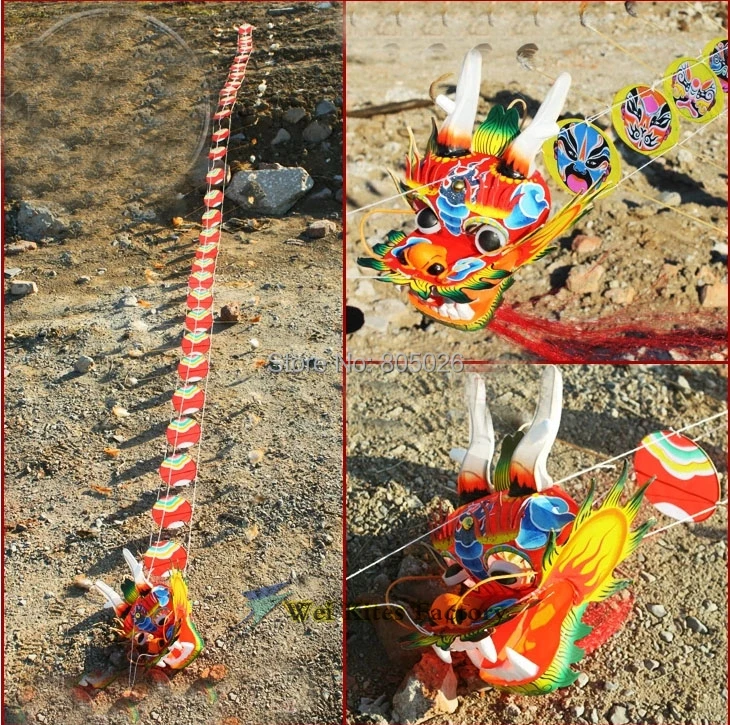 Высокое качество 7 м Китайский воздушный змей традиционный дракон дизайн украшения воздушный змей вэй кайт завод Вэйфан игрушки