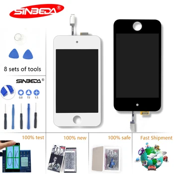 

Sinbeda LCD Screen For iPod Touch4 LCD Display Replacemen with Touch Screen Digitizer Assembly+Free Tools+ Adhesive Ecran Tactil