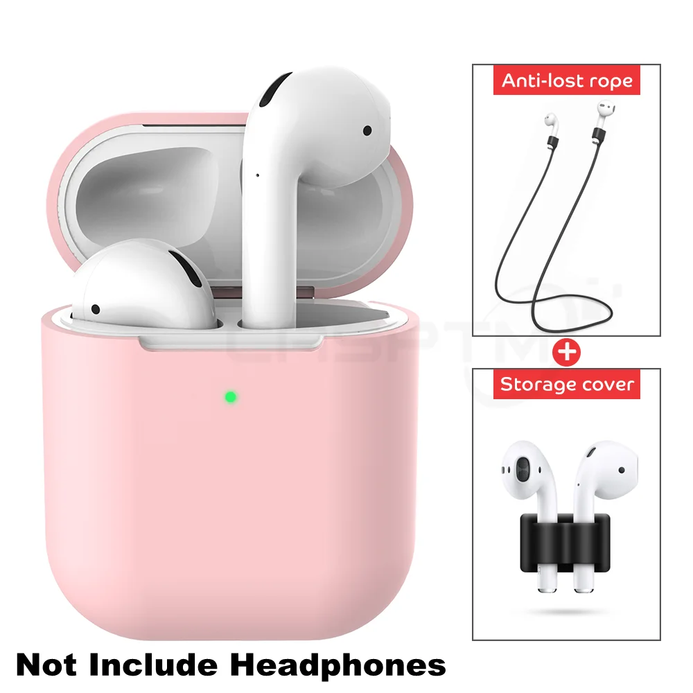 Аксессуары для наушников Apple Airpods 2 противоударный мягкий силиконовый чехол с
