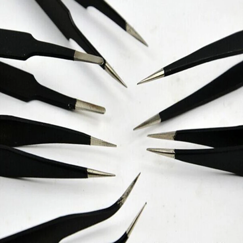 6 шт./компл. точность антистатические пинцеты Нержавеющая сталь Пинцет ...