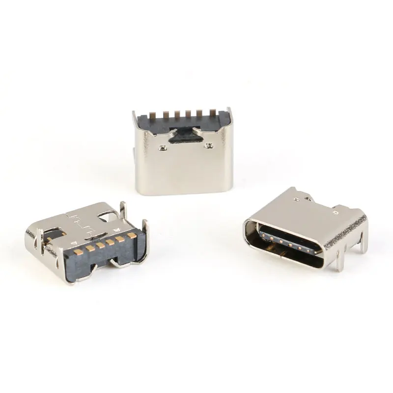 20 шт./лот разъем SMT разъем Micro usb type C 3,1 гнездо размещения SMD DIP для PCB дизайн DIY высокая ток зарядки 6 Pin