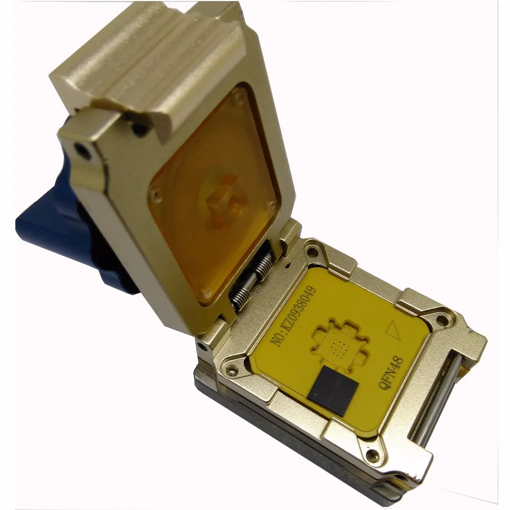 

QFN48 MLF48 IC Test Socket IC549-0484-010-G Burn in Socket Clamshell Alloy Clamshell With Knob Flash Adapter Programming Socket