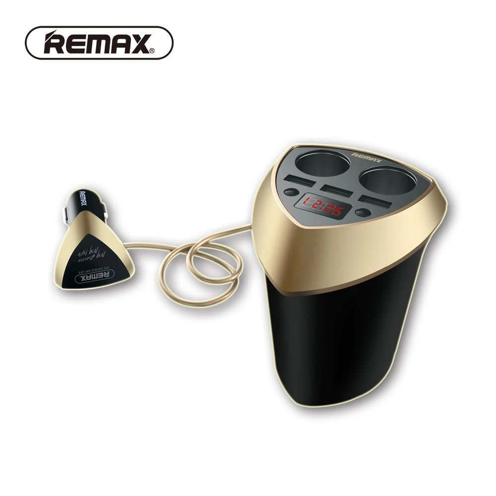 

REMAX 80w 3.4A 3 USB Car Charger Fast charging with Voltage Display car cigarette lighter Socket Splitter DC 12-24 for phone GPS