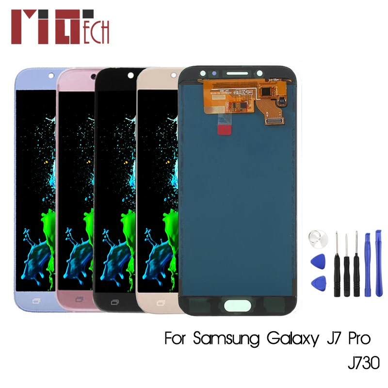 

For SAMSUNG Galaxy J7 Pro J730 J730F TFT LCD Display Touch Screen Digitizer Assembly Replacement Adjustable +Free Tools