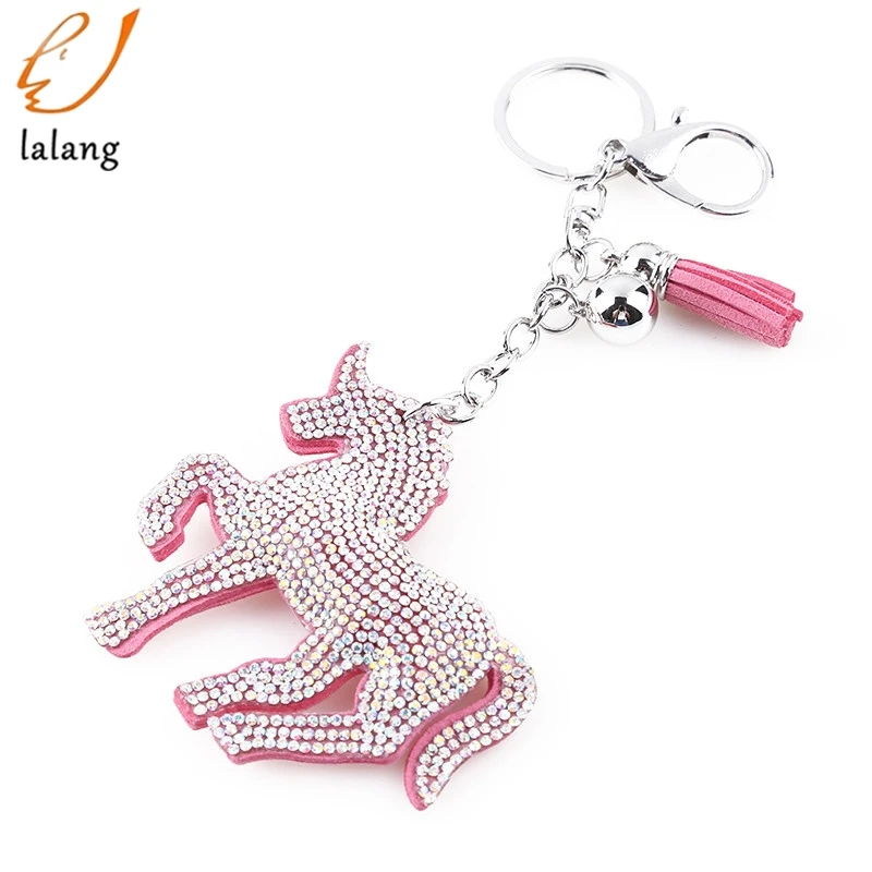 Unicorn Horse Keychain Trinket Leather Key Chains Rings Holder For Car Keyrings KeyChains For Man Woman Fashion Jewelry 372923