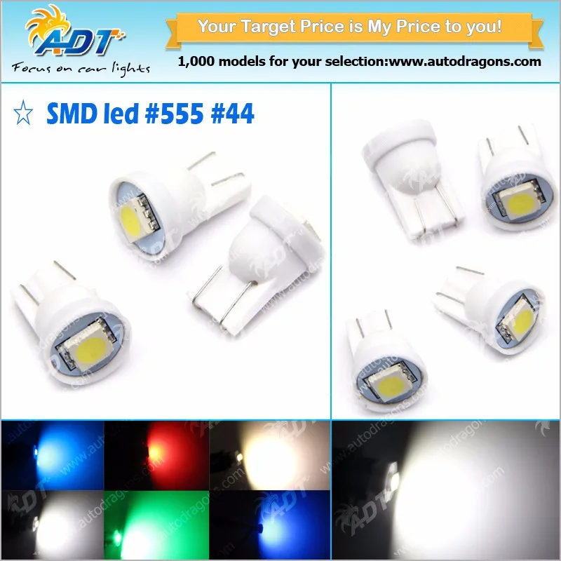 Free Shipping 100 PCS Brightest 194 W5W Pinball led T10 6.3V ACDC 5050SMD White 555 For Data East Pinball Game Machine 