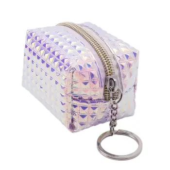 

Fashion Women Girls Mini Coin Change Purse Wallet Laser Zipper Small Coin Bag