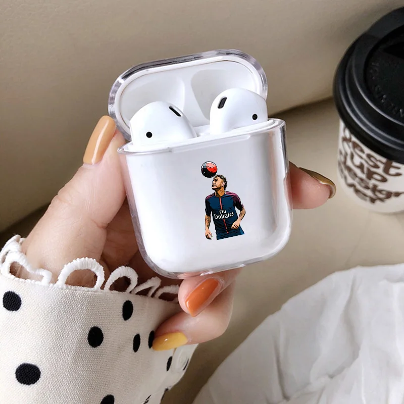 

Case For Apple airpods case Soccer Star Messi Neymar Wireless Bluetooth Earphone Case For Airpods Headphone Hard Protective Case
