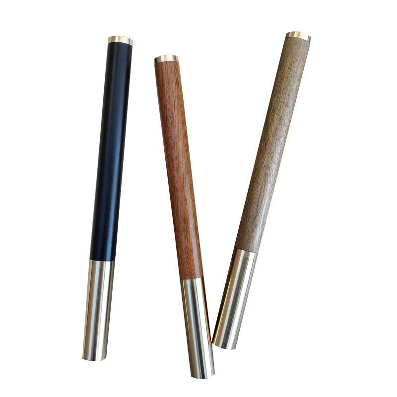 

1pc/lot Unique Gift Rollerball Pen 0.5mm Black Ink Refill Wood Metal Handmade High-end Business Office Gift Pens for Collection