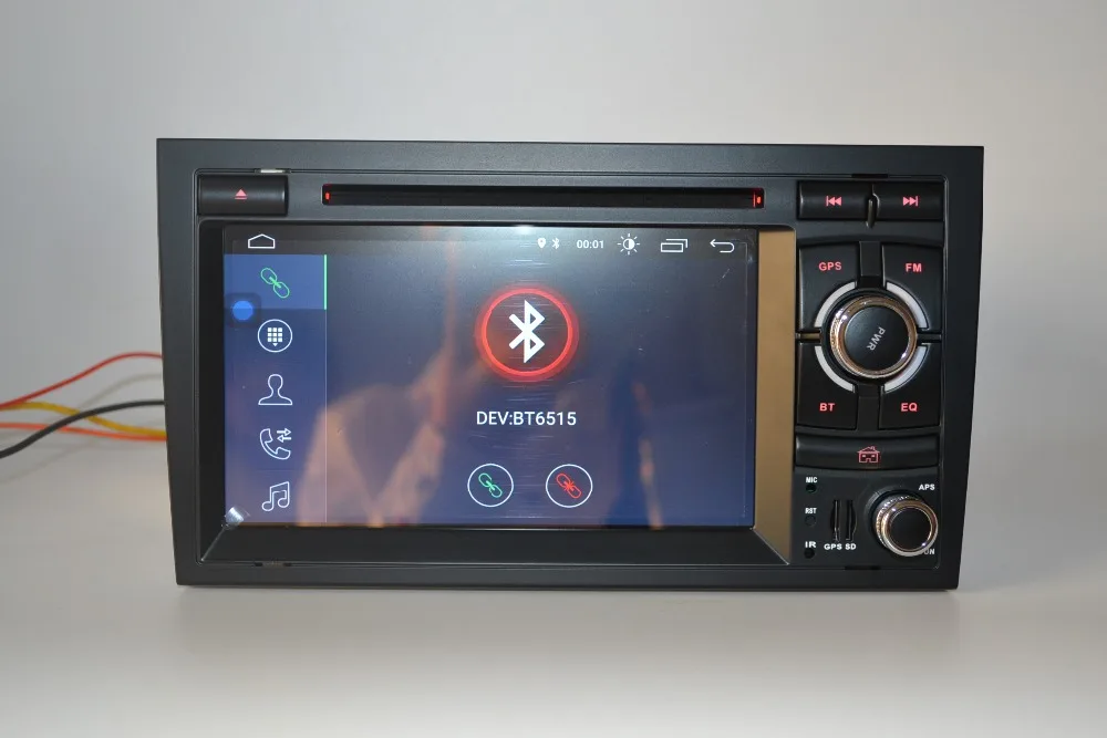 Clearance 7" Android 9 for AUDI A4 2din car dvd,gps navigation,wifi,radio,bluetooth,Steering wheel Canbus,free 8g map mic,touch screen 22