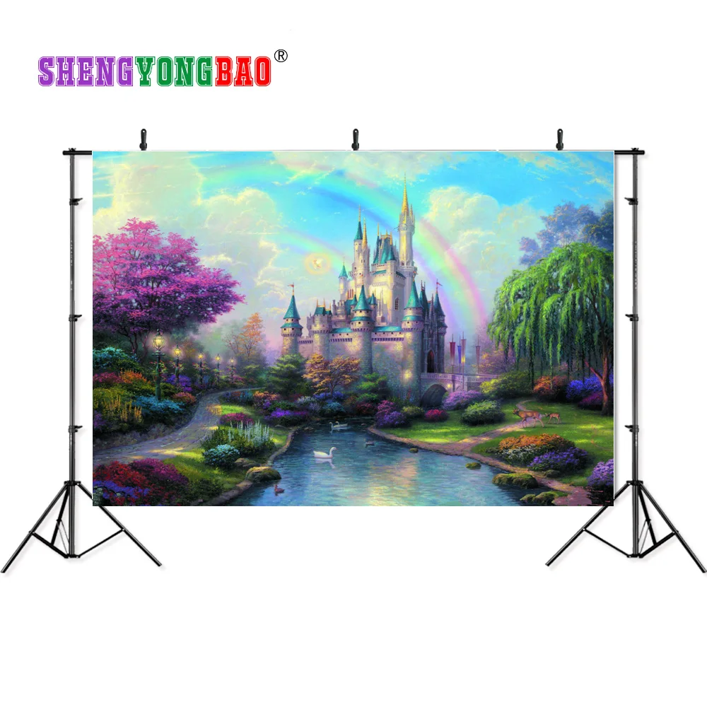 

SHENGYONGBAO Castle theme Vinyl Photography Backdrops Prop Custom Photography Background CA181
