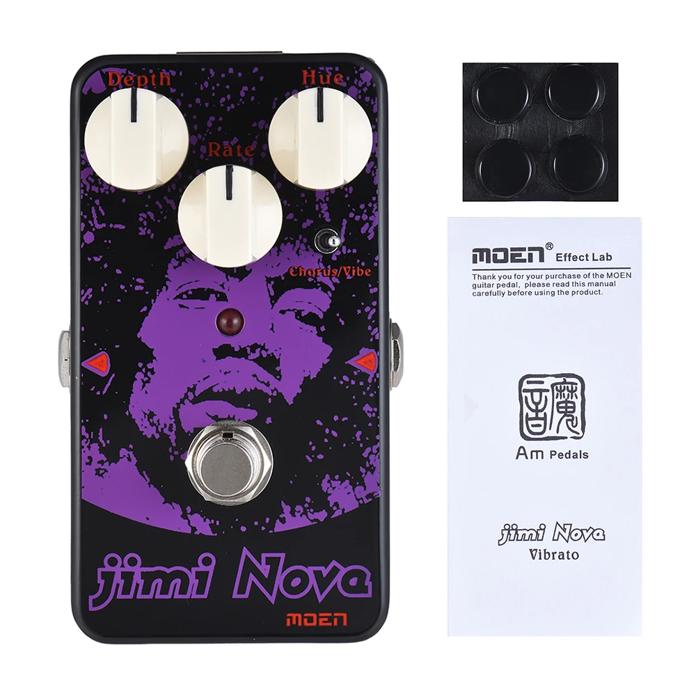 

New Arrival MOEN AM-VB Jimi Nova Chorus/ Vibration Guitar Effect Pedal True Bypass Full Metal Shell