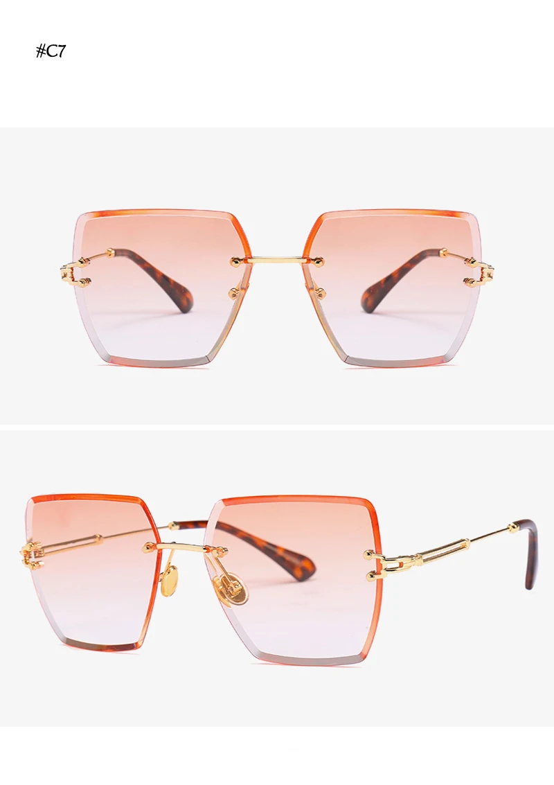 rimless square sunglasses  (25)