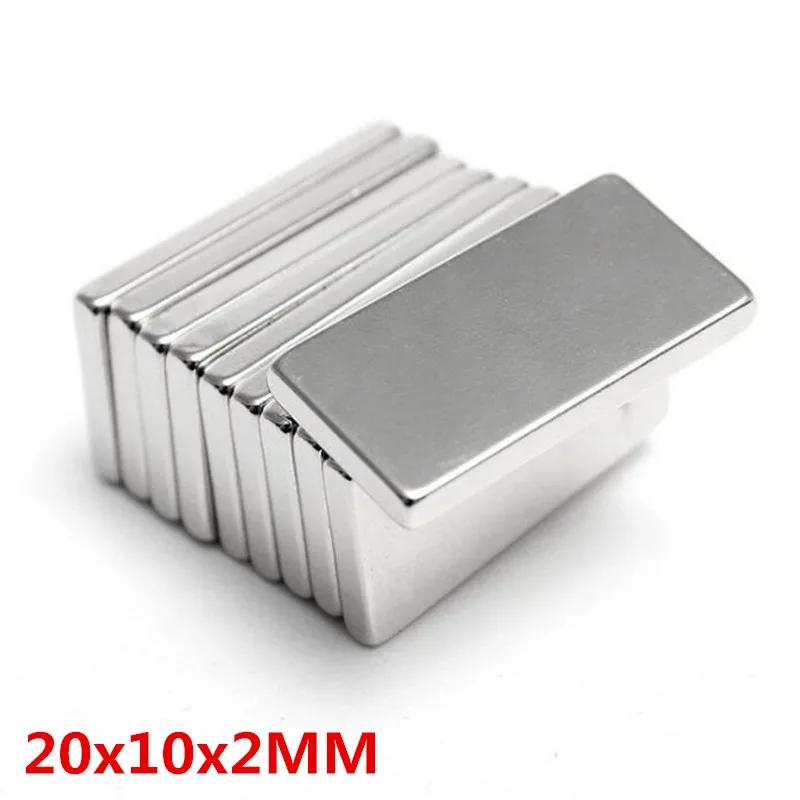 

LEDERE 10/20/50/100pcs 20mmx10mmx2mm 20x10x2 Strong Cuboid Fridge square Magnet 20*10*2 Rare Earth NeodymiumArt Craft Connection