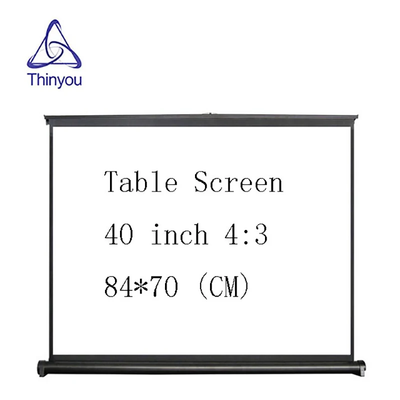 

Thinyou 40inch 4:3 Mini Tabletop HD Projector Screen Portable Easy Carry Matte White For Office Business Outdoor Travel