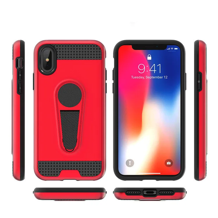 Mobile phone case for Iphone X 7G 8G 7plus 8plus bracket mobile car magnetic PC | Мобильные телефоны и аксессуары