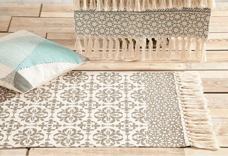 Винтажный деревенский богемный ковер в богемном стиле, этнический цветочный ТАПИС с кисточками, кухонный коврик для спальни, Молитвенный Ковер, Марокканское одеяло