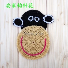 6/лот вязаные скатерти из войлока для домашнего декора, как новаторский элемент подставка для Чашки Подставка для столовых приборов цветы пусковая площадка с изображениями животных для детей;