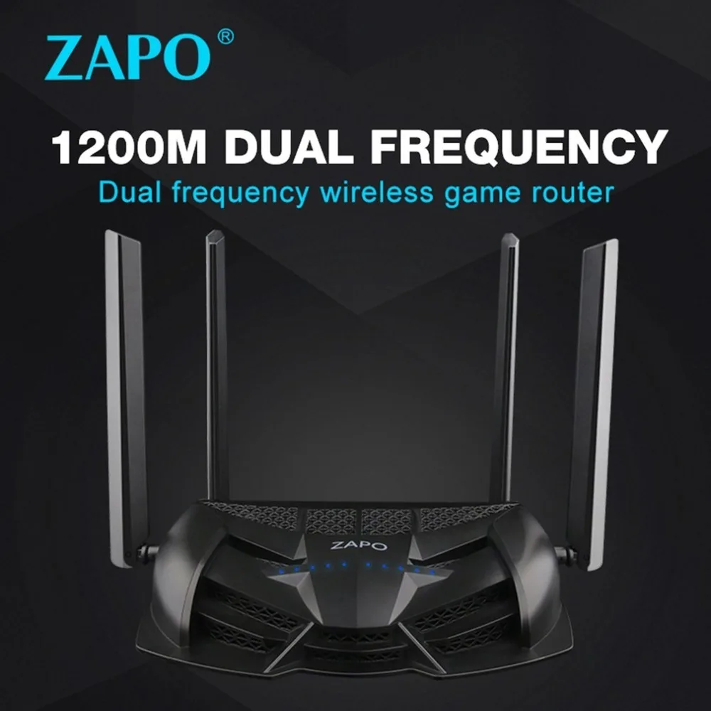 ZAPO 1200 м двухдиапазонный беспроводной игровой маршрутизатор беспроводной Wi-Fi ретранслятор Беспроводной AC Roteador Repetidor вращающийся антенный ретранслятор Прямая поставка